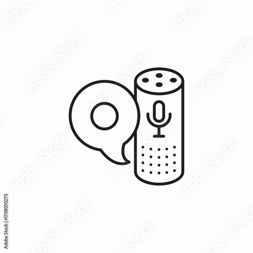 speaker with question icon sign vector