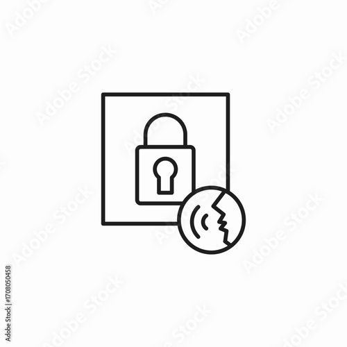 unlocked door speaker icon sign vector