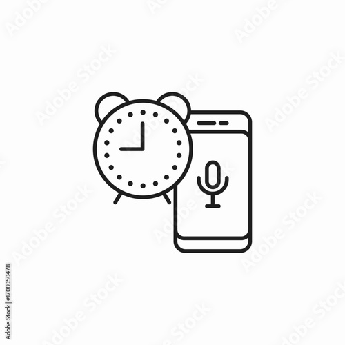 voice alarm control icon sign vector
