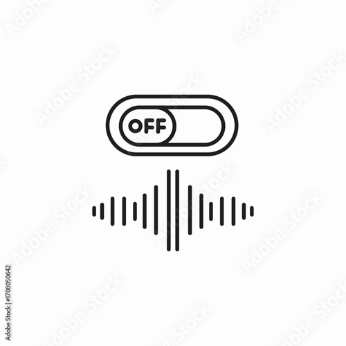 voice control off icon sign vector