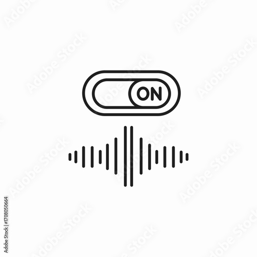 voice control on icon sign vector