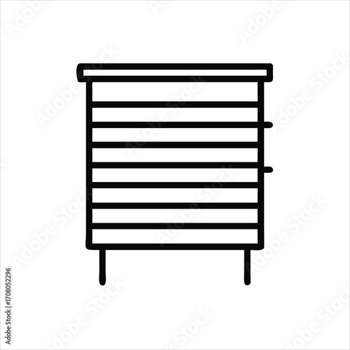 Modern Window Shutter Illustration Digital Design Graphic Home Exterior Element