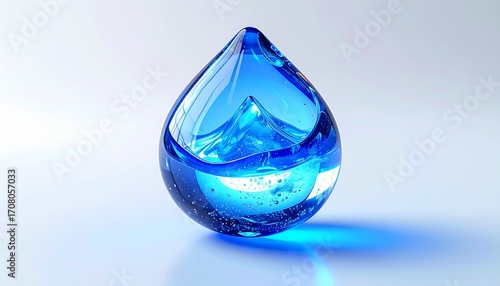 Wallpaper Mural 3D Blue Water Drop with Crystal Glass Effect and Bubbles

 Torontodigital.ca