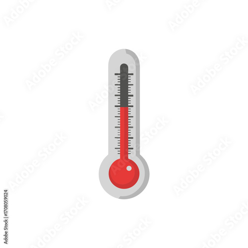 Thermometer showing temperature measurement in simplistic design  