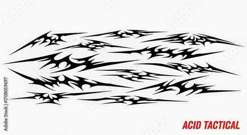 A collection of black tribal flame graphic decals, , perfect for car customization or personal expression