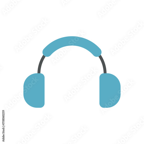 Ear protection icon in color for engineering, noise control, and factory visuals.