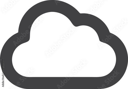 Simple outline icon of a cloud shape