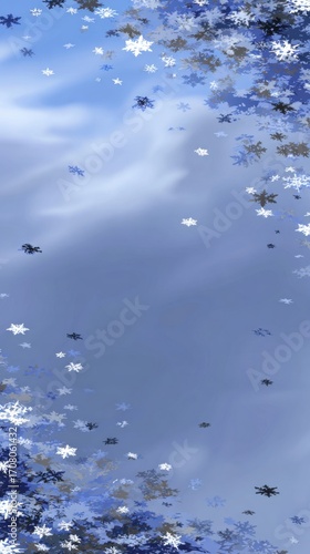 Wallpaper Mural Falling snow in a serene winter sky  Torontodigital.ca