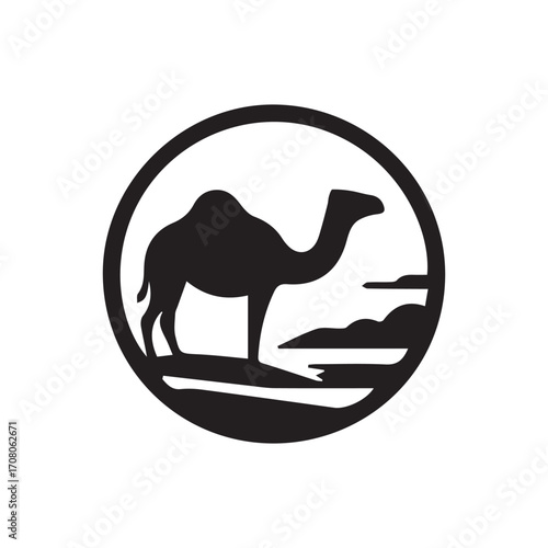 2d camel logo with white background