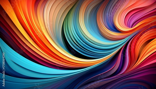 abstract vibrant colorful swirling pages