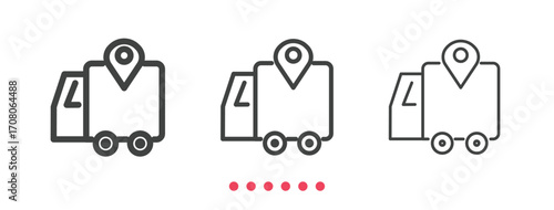 Tracking icon. Thin line icon vector
