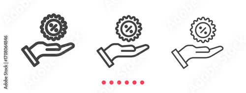Best offer icon. Thin line icon vector