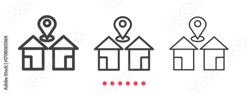 Local store icon. Thin line icon vector