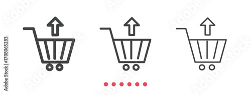 Remove item icon. Thin line icon vector