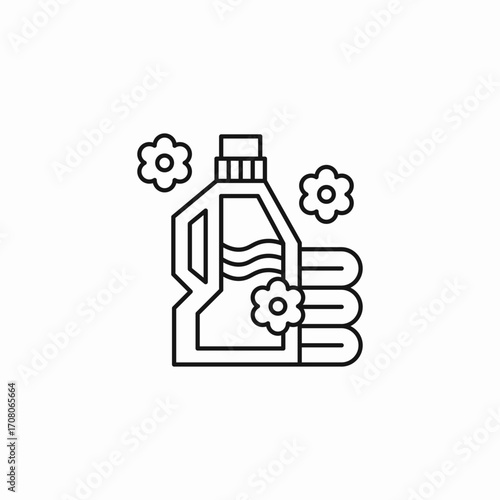 fabric softener flowers icon sign vector