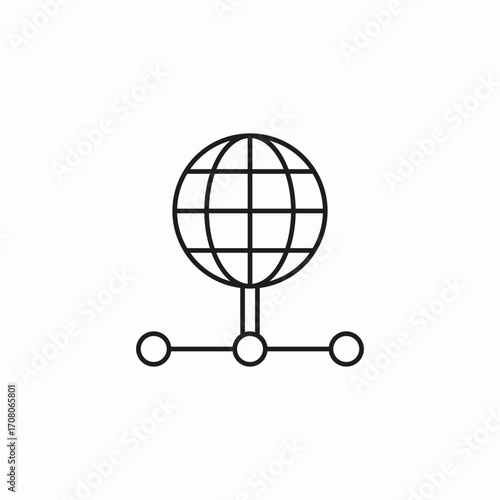 global network nodes  icon sign vector