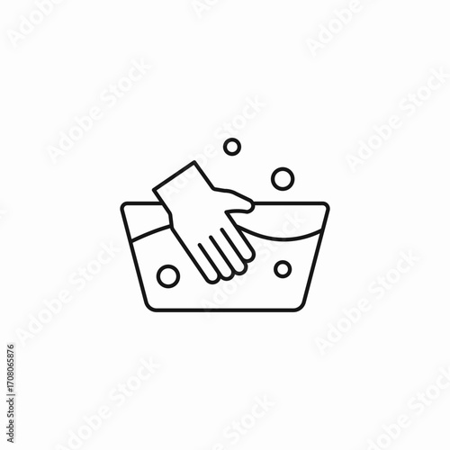hand wash basin icon sign vector
