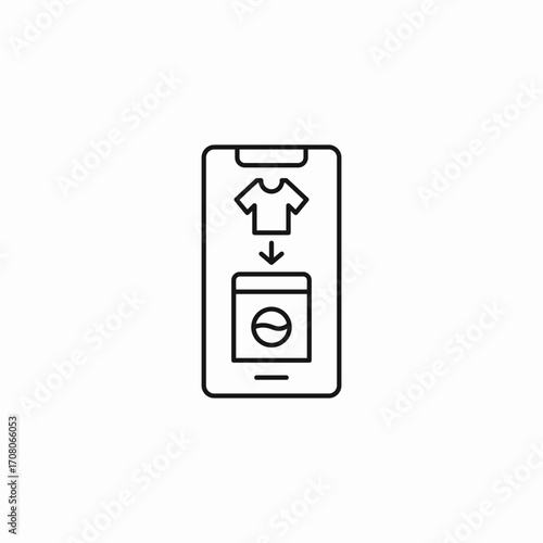 laundry app service icon sign vector