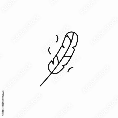 lightweight feather gentle icon sign vector