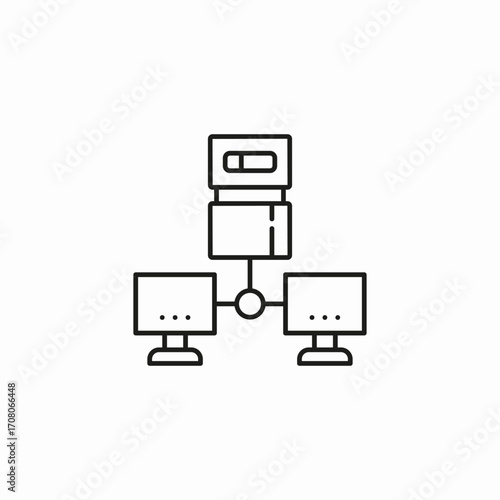 network computers server icon sign vector