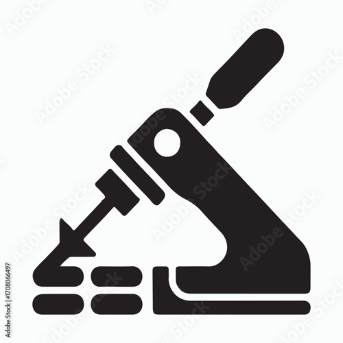 Biscuit joiner woodworking solid design icon