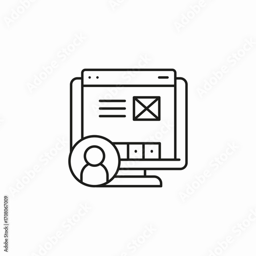 user interface computer icon sign vector