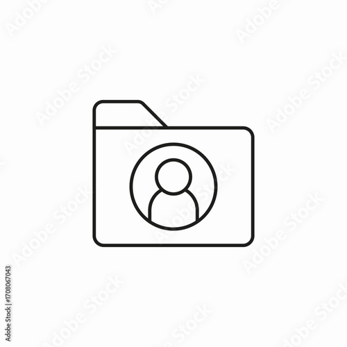 user profile folder  icon sign vector