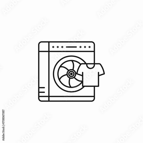washing machine laundry icon sign vector
