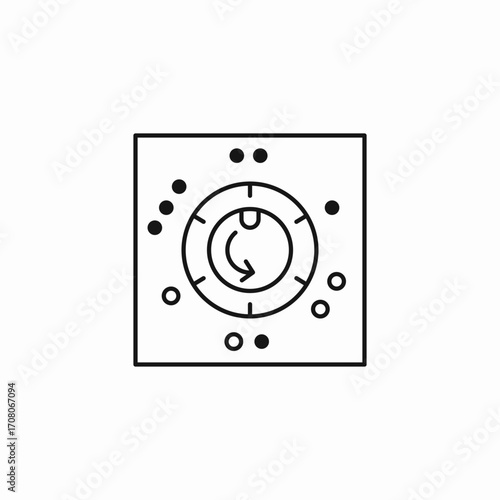 washing machine control icon sign vector