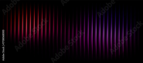 Neon gradient spectrum of vertical light beams