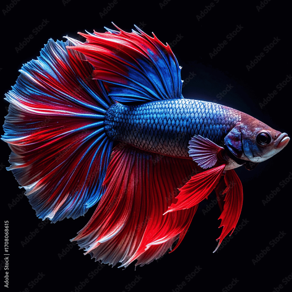 Fototapeta premium aesthetic and beautiful betta fish
