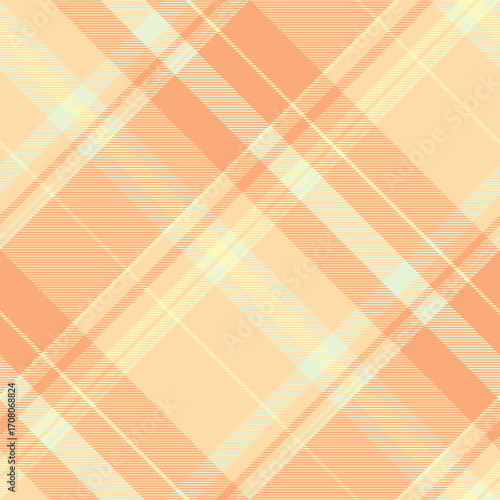 Brand tartan plaid texture, clothing background textile seamless. Patterned pattern fabric vector check in navajo white and orange colors.