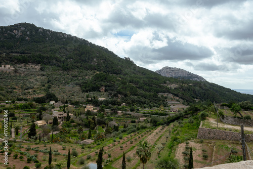 view from the top of the hill in Valldemossa