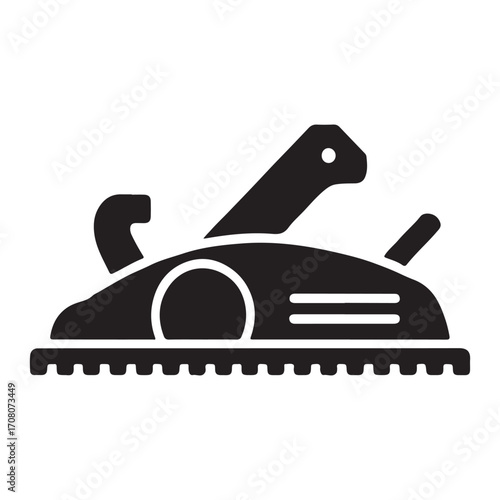 Durable power planer solid design symbol