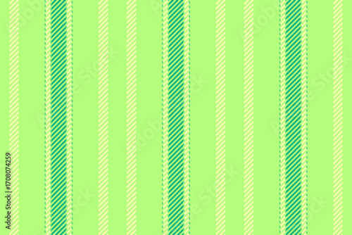 Green stripe pattern. Textile background with vertical lines. Fresh, vibrant design suitable for fashion, interiors, or creative projects needing a retro touch.