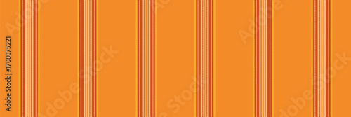 K-shirt background pattern textile, pure fabric lines stripe. Symmetry vector seamless texture vertical in orange and red colors.