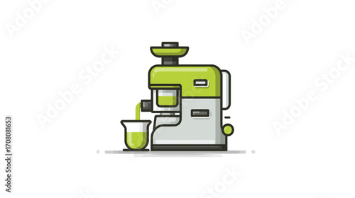 Minimalist Juicer Icon in a Clean Kitchen Environment