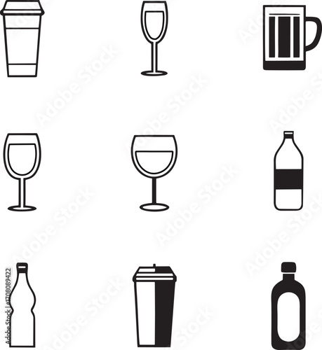 Illustrative Food and Beverage Icons