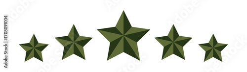 Five stars rate icon. Customer product rating review flat icon. Customer review with five stars. Service satisfaction, quality, rate vector illustration 