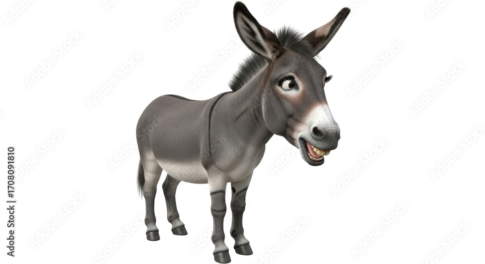 Fototapeta premium Isolated Cartoon Donkey