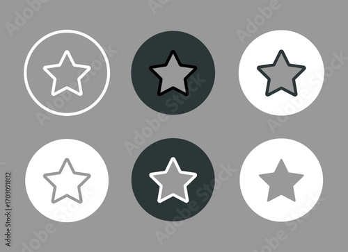Star icons set icolated on a background. Vector illustration