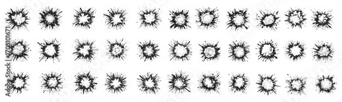 Boom explosive motion line element set. Comic boom burst, explosive smoke, line speed cartoon vector icon.