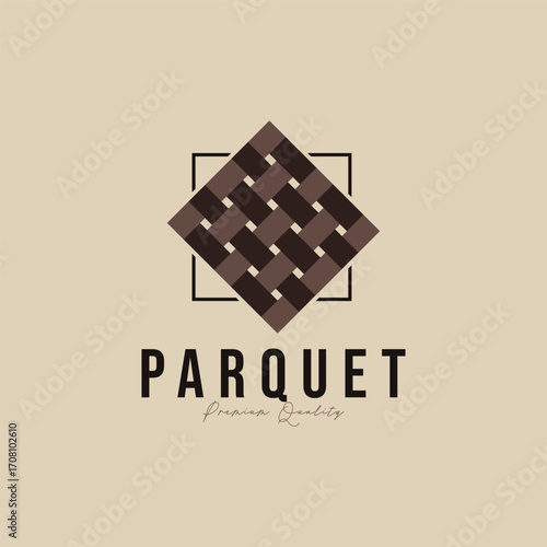 stone parquet flooring logo granite tile logo, design vector icon illustration