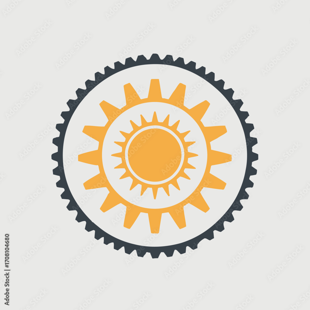 Fototapeta premium Interlocking Gears Design Symbolizing Connection and Mechanical Process Visualization