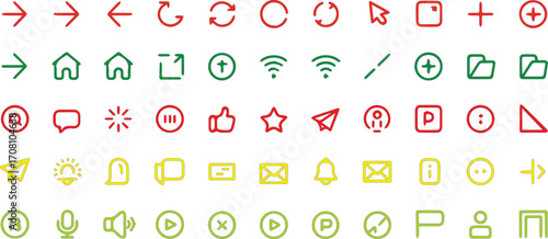 Vector art of sign and symbol icon set