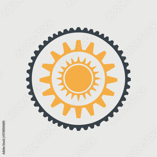 Interlocking Gears Design Symbolizing Connection and Mechanical Process Visualization