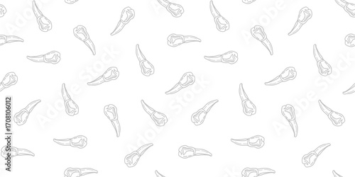 doodle Teeth Pattern background. doodle tooth pattern background. dental seamless pattern background.	