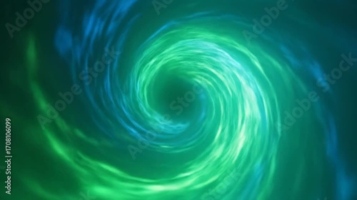 Wallpaper Mural Abstract neon green and blue vortex spinning inward in a seamlessly looping energetic motion deep, modern design, light tunnel Torontodigital.ca