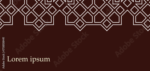 vector illustration of an abstract geometric islamic background