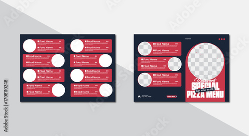 Fast Food Menu Template | Burger, Pizza, Café Menu Design